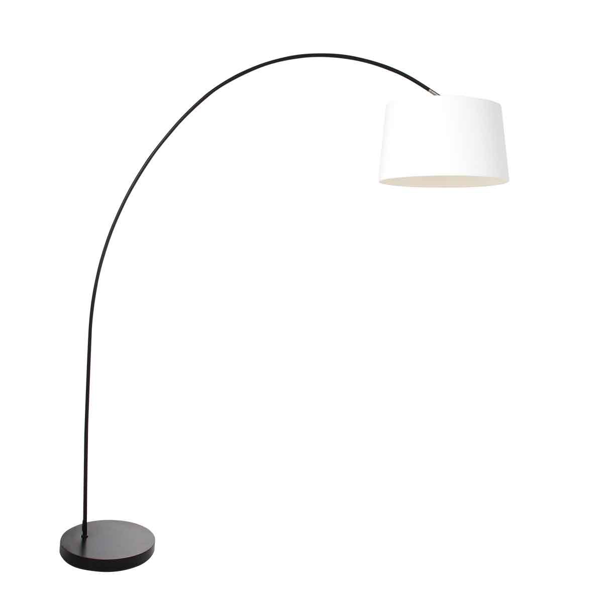 booglamp-solva-3904zw-met-een-wit-grof-linnen-lampenkap-vloerlamp-mexlite-solva-wit-en-zwart-3904zw