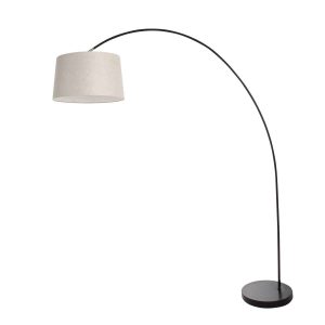mexlite-vloerlamp-solva-zwart-linnenmetaal-booglamp-e27-3905zw-1
