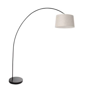 mexlite-vloerlamp-solva-zwart-linnenmetaal-booglamp-e27-3905zw-1