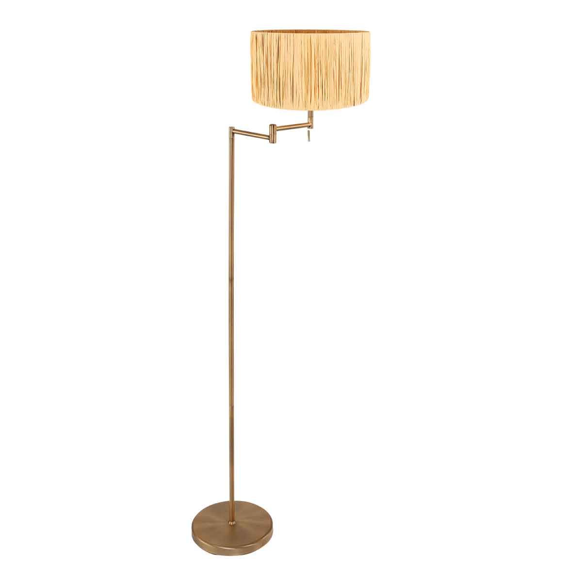 bronskleurige-vloerlamp-bella-3870br-met-beige-gele-grass-kap-vloerlamp-mexlite-bella-blauw-en-zwart-3870br