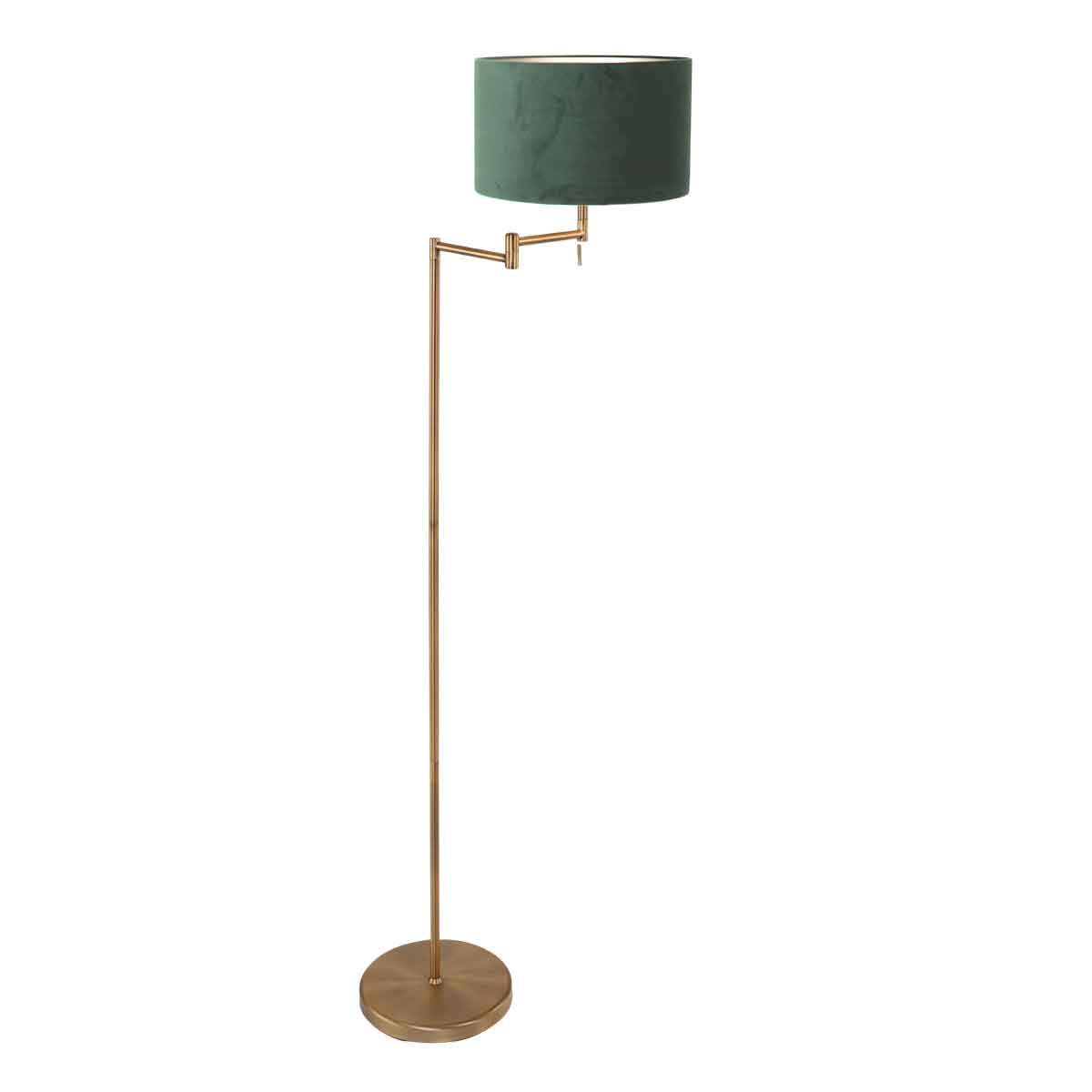 bronskleurige-vloerlamp-bella-3872br-met-groen-fluweelachtige-kap-vloerlamp-mexlite-bella-brons-en-groen-3872br