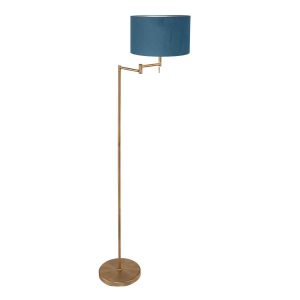 bronskleurige-vloerlamp-bella-3873br-met-blauw-fluweelachtige-kap-vloerlamp-mexlite-bella-blauw-en-brons-3873br
