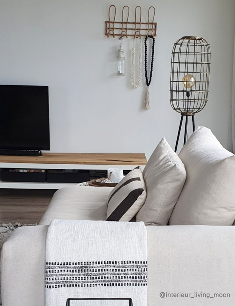 Driepoot kooi vloerlamp Light & Living Toah zwart - Afbeelding 2