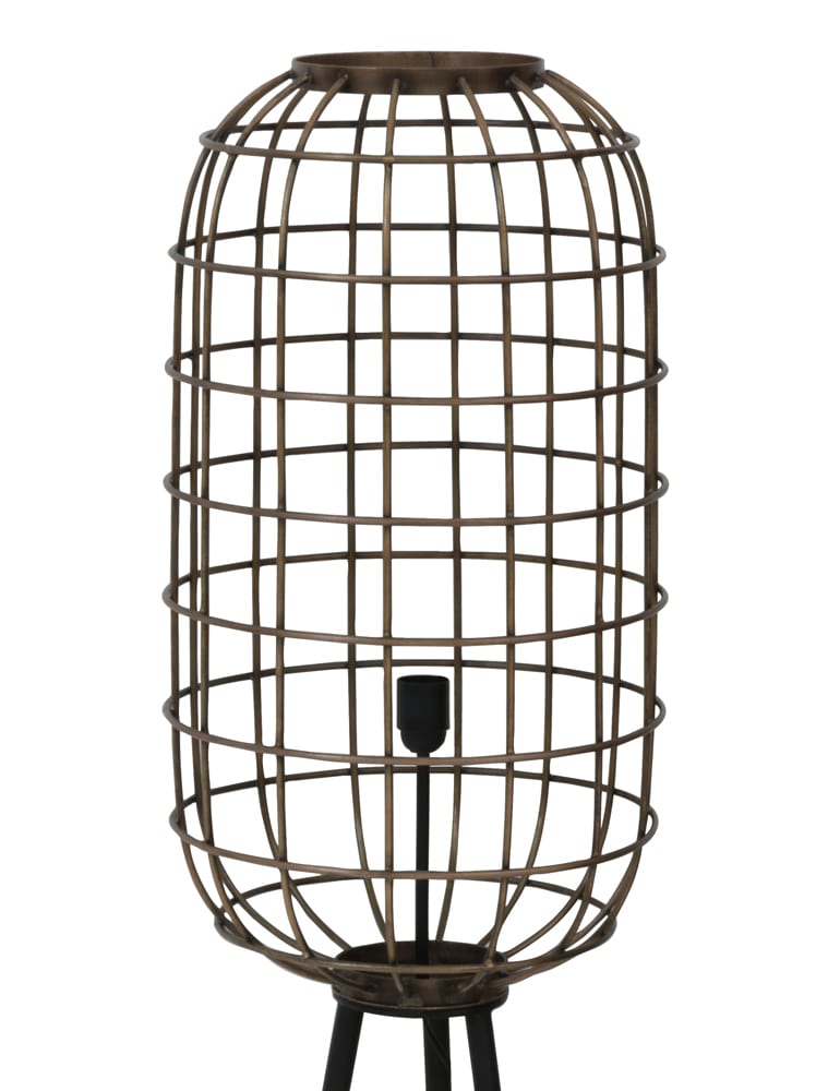 Driepoot kooi vloerlamp Light & Living Toah zwart - Afbeelding 5