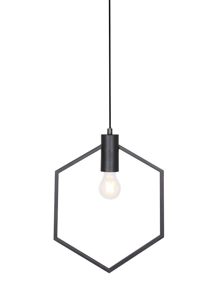 Hexagon hanglamp Light & Living Aina zwart