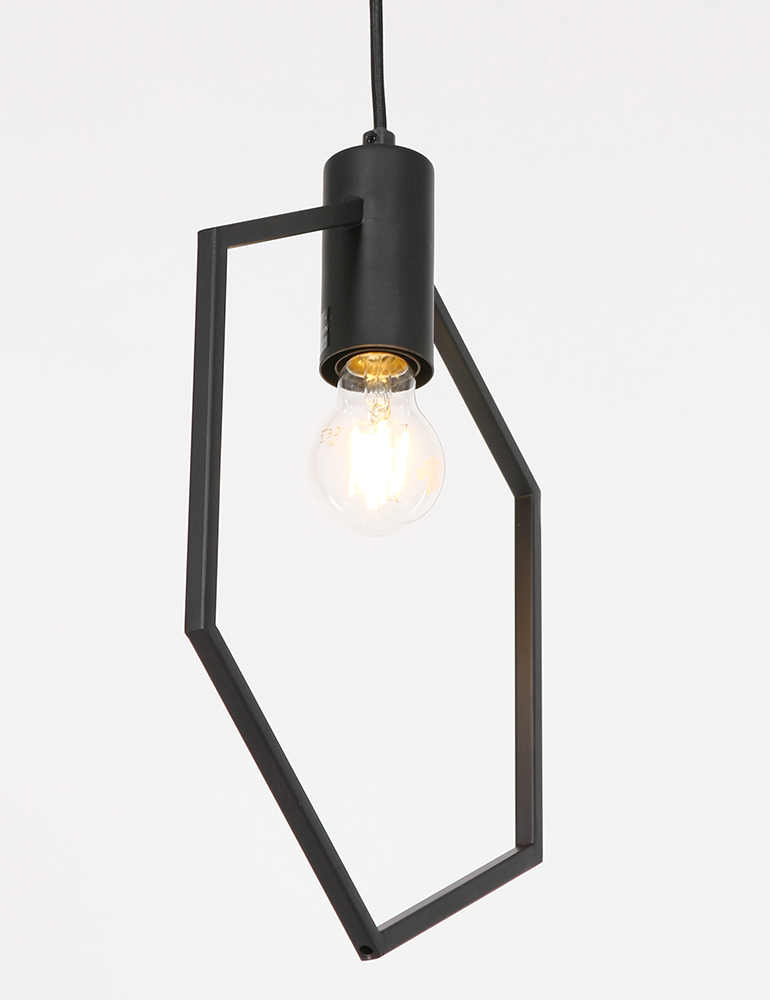 Hexagon hanglamp Light & Living Aina zwart - Afbeelding 7