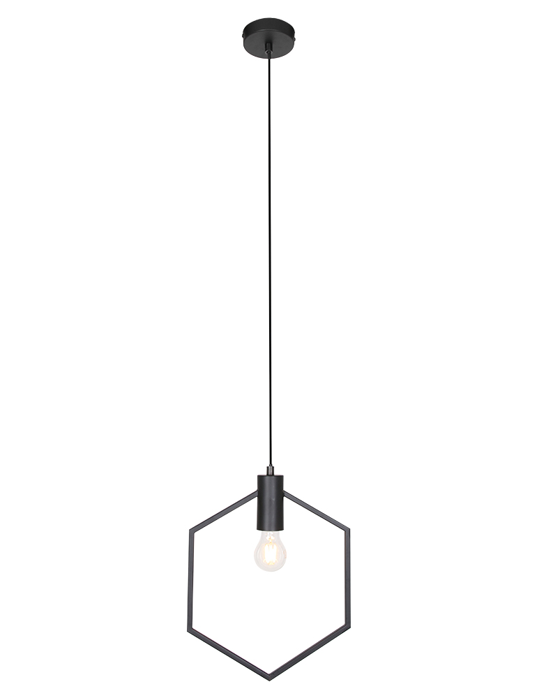 Hexagon hanglamp Light & Living Aina zwart - Afbeelding 9