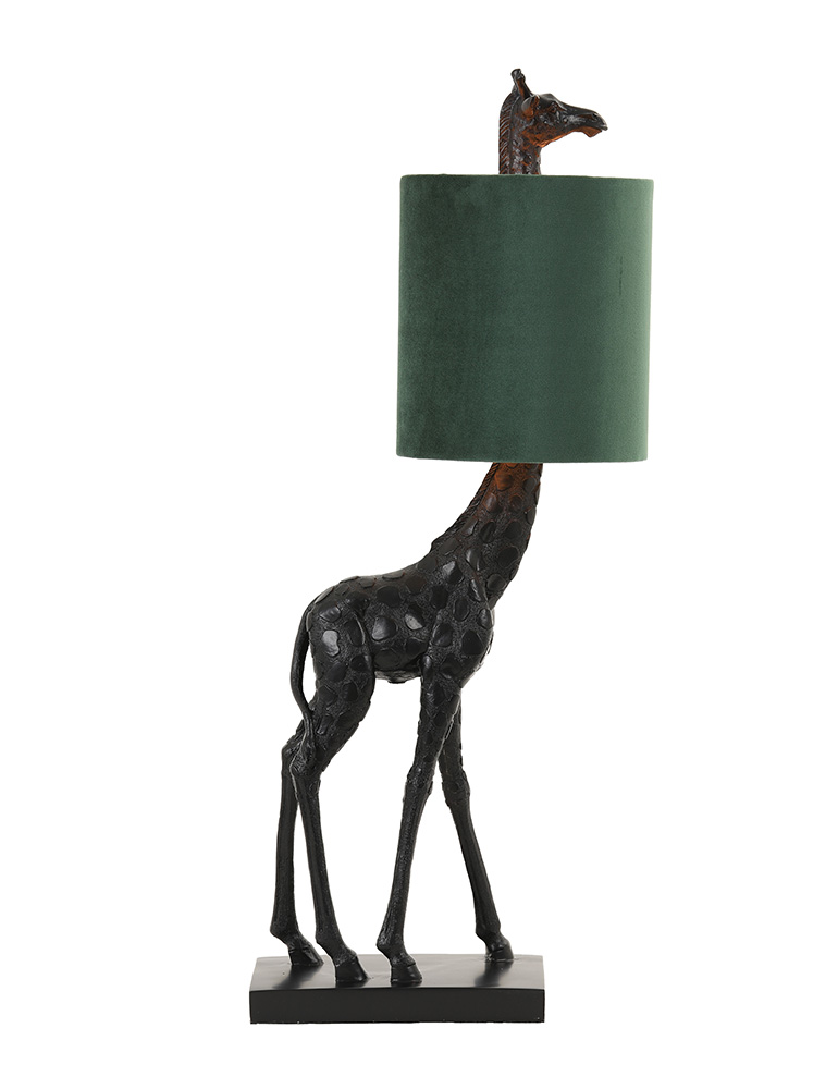 tafellamp-giraffe-met-groene-kap-light-living-zwart-2923zw-2