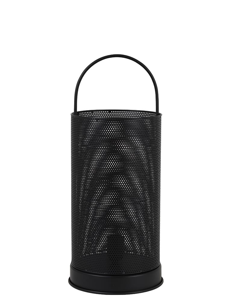 Tafellamp met gaatjes Light & Living Riley zwart