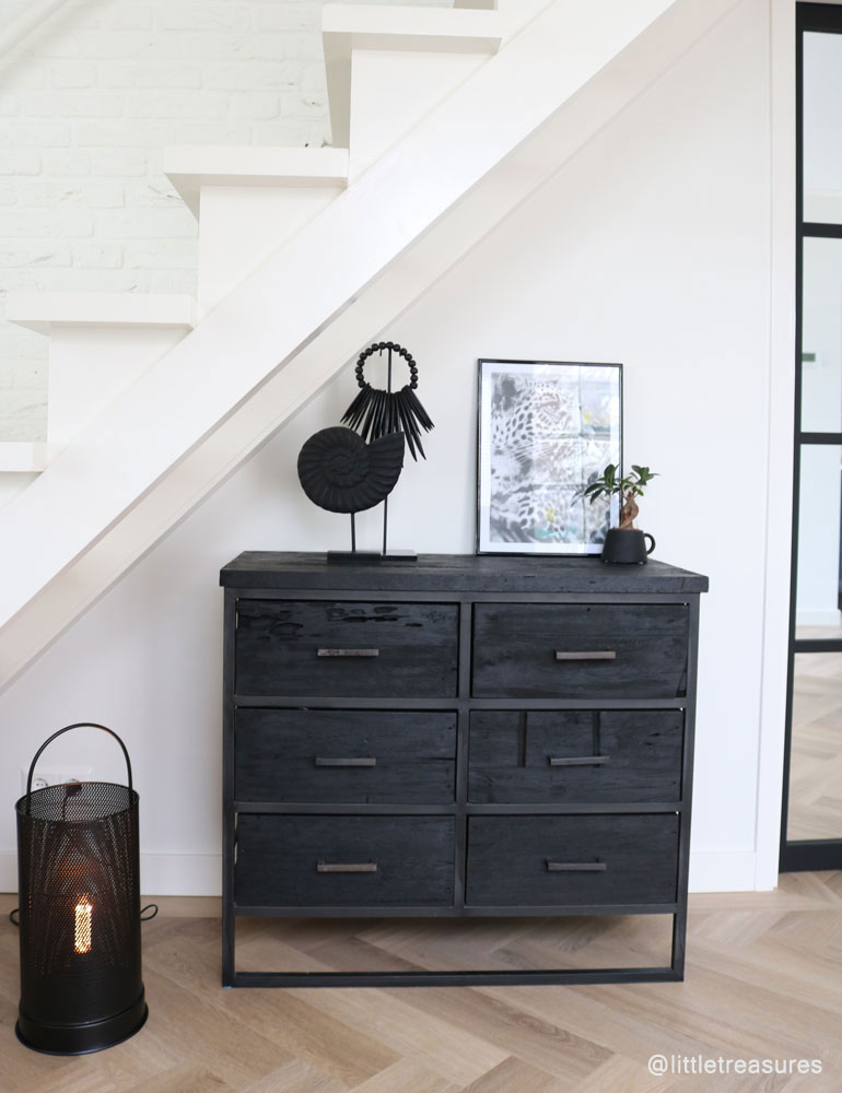Tafellamp met gaatjes Light & Living Riley zwart - Afbeelding 2