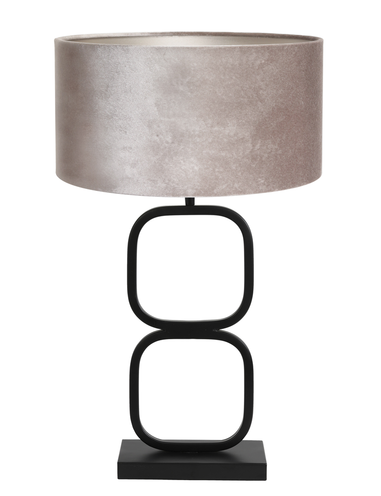 tafellamp-voet-met-kap-light-living-lutika-zwart-met-zilver-8277zw-1