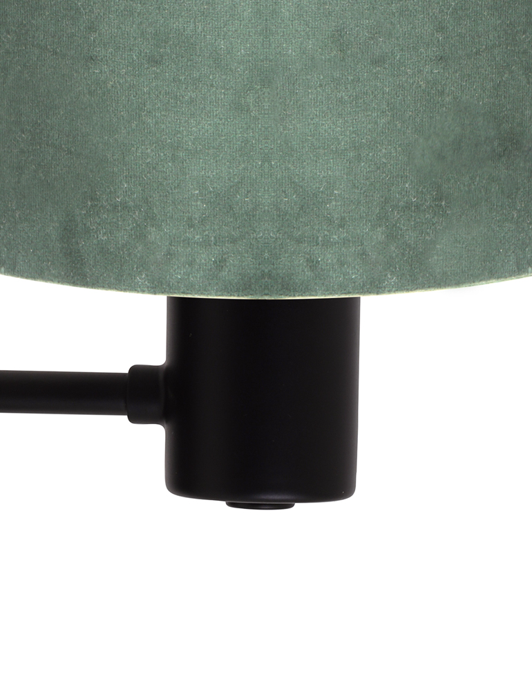 velvet-wandlamp-met-leeslampje-light-living-montana-zwart-met-groen-8293zw-2