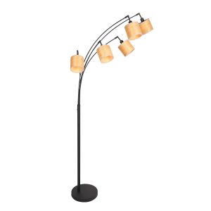 mexlite-vloerlamp-bambus-zwart-bamboe-booglamp-e14-3671zw-1