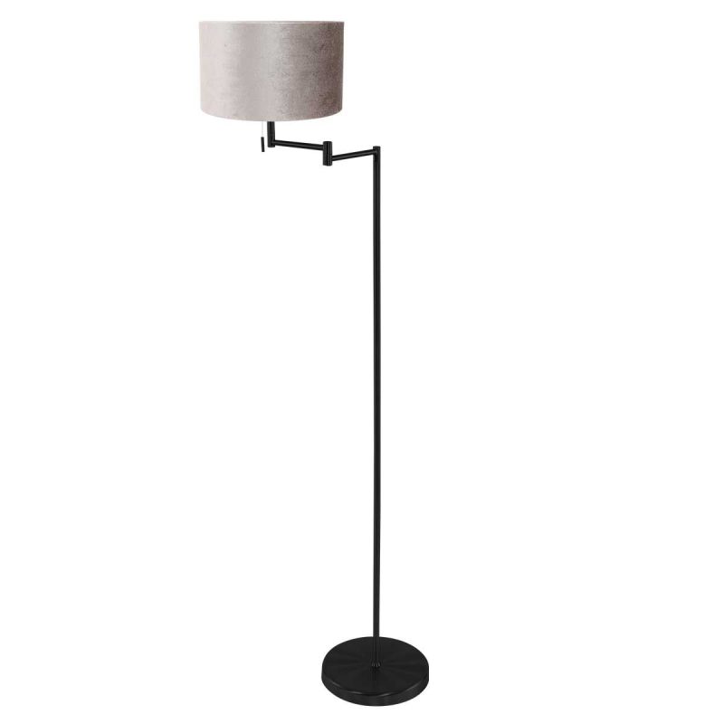 vloerlamp-bella-3886zw-met-zinc-taupe-fluweelachtige-lampenkap-vloerlamp-mexlite-bella-zilver-en-zwart-3886zw-1