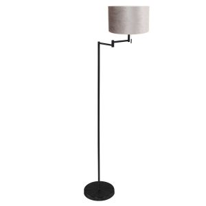 mexlite-vloerlamp-bella-zwart-metaalveloursstof-ø45cm-e27-3886zw-1