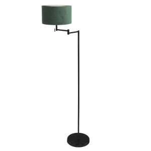 vloerlamp-bella-3890zw-met-groene-fluweelachtige-lampenkap-vloerlamp-mexlite-bella-groen-en-zwart-3890zw-1