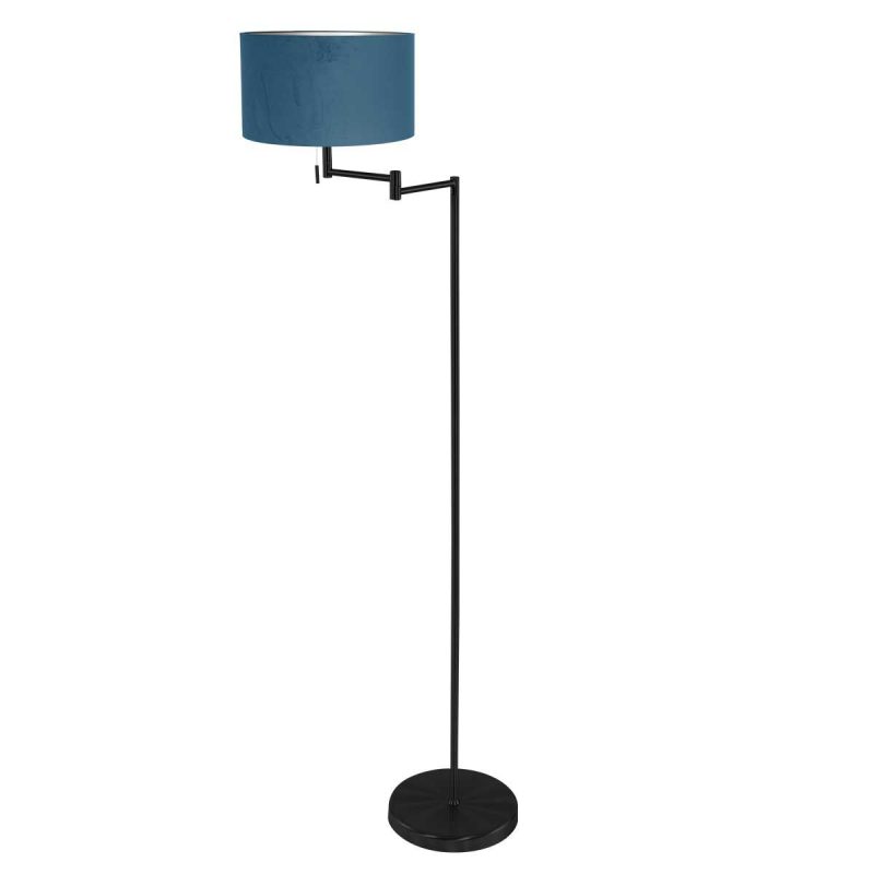 vloerlamp-bella-3891zw-met-blauw-fluweelachtige-lampenkap-vloerlamp-mexlite-bella-blauw-en-zwart-3891zw-1