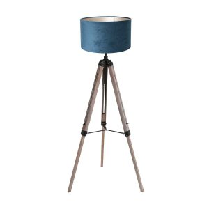 vloerlamp-triek-4102zw-driepoot-met-blauwe-velours-kap-vloerlamp-mexlite-triek-blauw-en-hout-en-zwart-4102zw-1