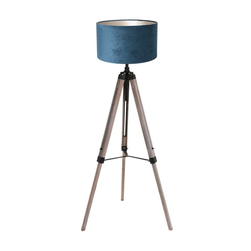 vloerlamp-triek-4102zw-driepoot-met-blauwe-velours-kap-vloerlamp-mexlite-triek-blauw-en-hout-en-zwart-4102zw-1