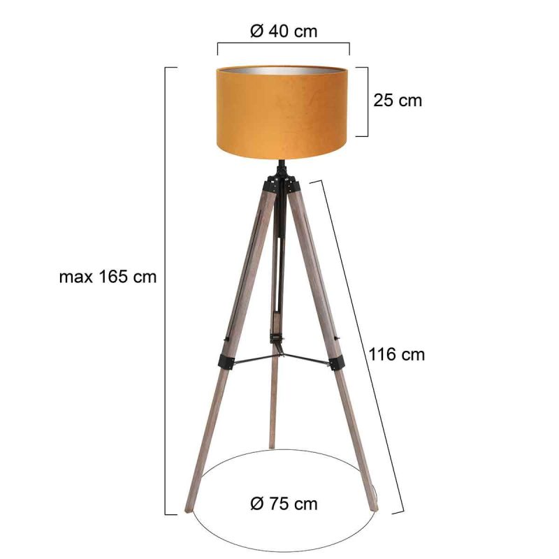 mexlite-vloerlamp-triek-zwart-houtveloursstof-ø75cm-e27-4103zw-1