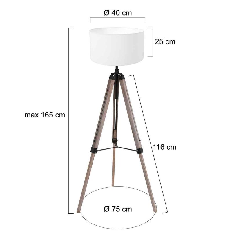 mexlite-vloerlamp-triek-zwart-houtlinnen-ø75cm-e27-4105zw-1