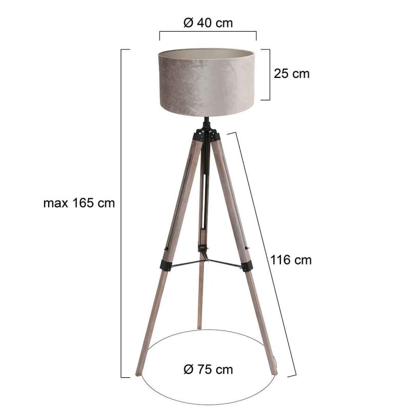 mexlite-vloerlamp-triek-zwart-houtveloursstof-ø75cm-e27-4106zw-1