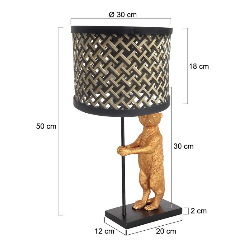 annelighting-tafellamp-animaux-zwart-bamboemetaal-ø20cm-e27-3711zw-1