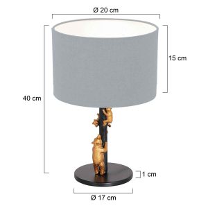 annelighting-tafellamp-animaux-zwart-linnenmetaal-ø20cm-e27-3943zw-1