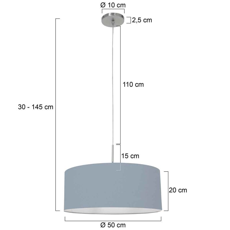 Hanglamp blauwe kap Steinhauer Sparkled light - Afbeelding 6