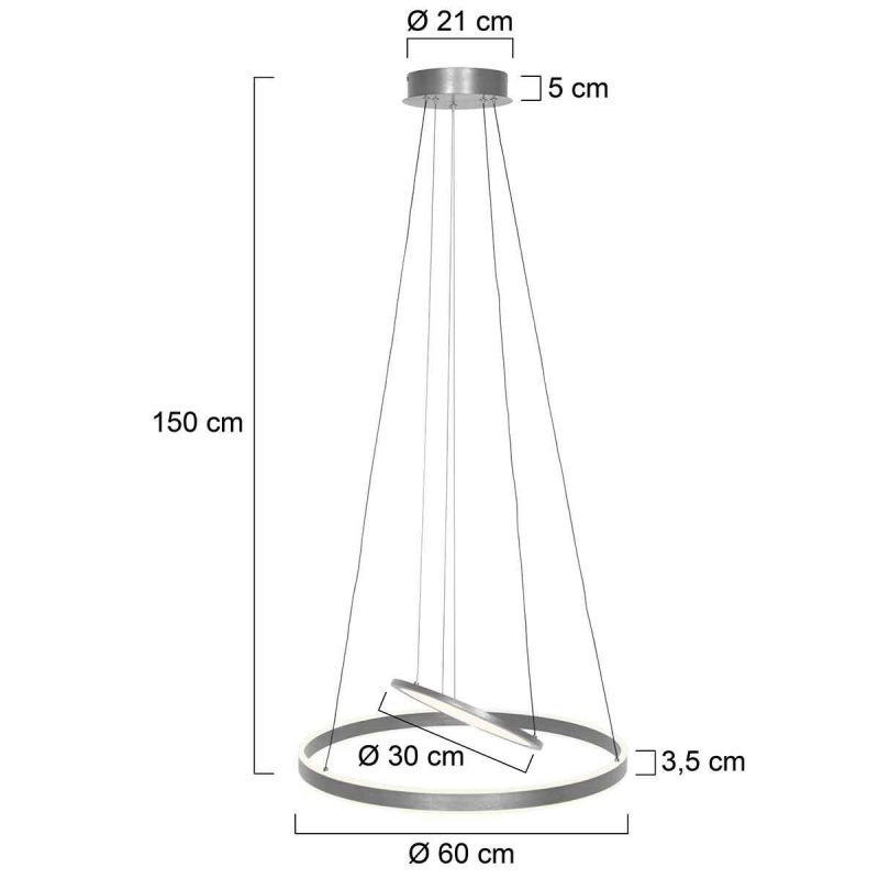 Stalen hanglamp Steinhauer Ringlux - Afbeelding 2