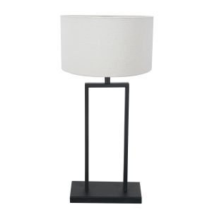 industriële-tafellamp-met-witte-lampenkap-steinhauer-stang-3860zw