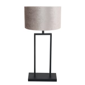 industriële-zwarte-tafellamp-met-grijze-lampenkap-steinhauer-stang-3858zw