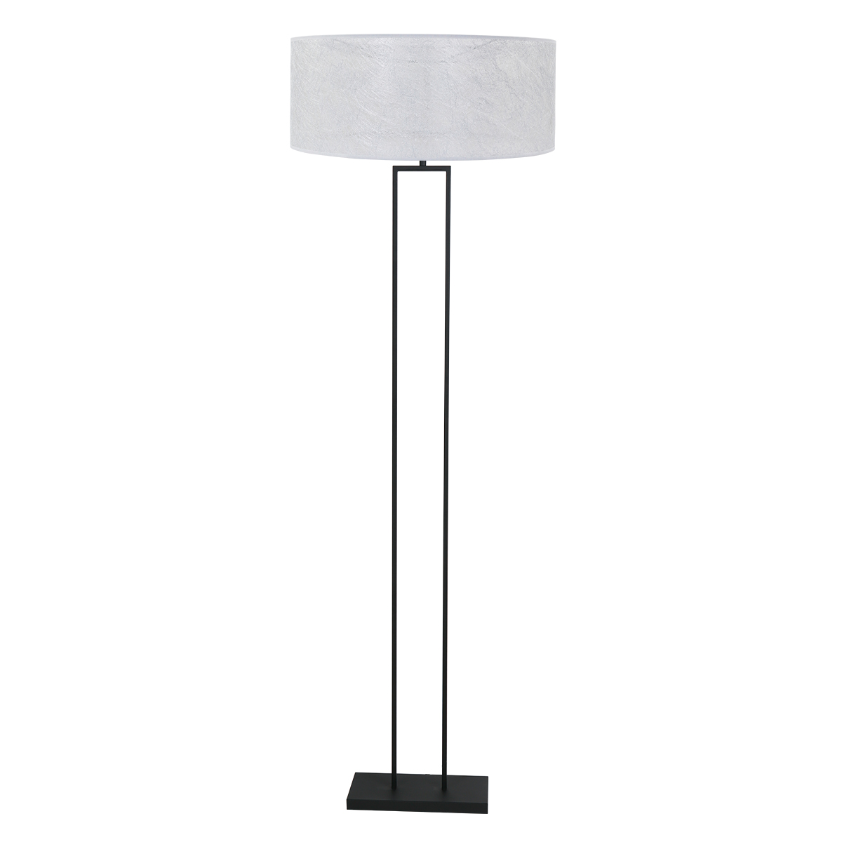 industriële-zwarte-vloerlamp-met-witte-lampenkap-steinhauer-stang-3850zw