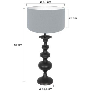 annelighting-tafellamp-lyons-zwart-houtlinnen-ø30cm-e27-3952zw-1