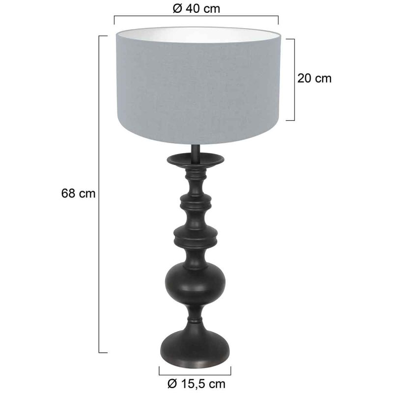 annelighting-tafellamp-lyons-zwart-houtlinnen-ø30cm-e27-3952zw-1
