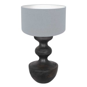 annelighting-tafellamp-lyons-zwart-houtlinnen-ø40cm-e27-3934zw-1