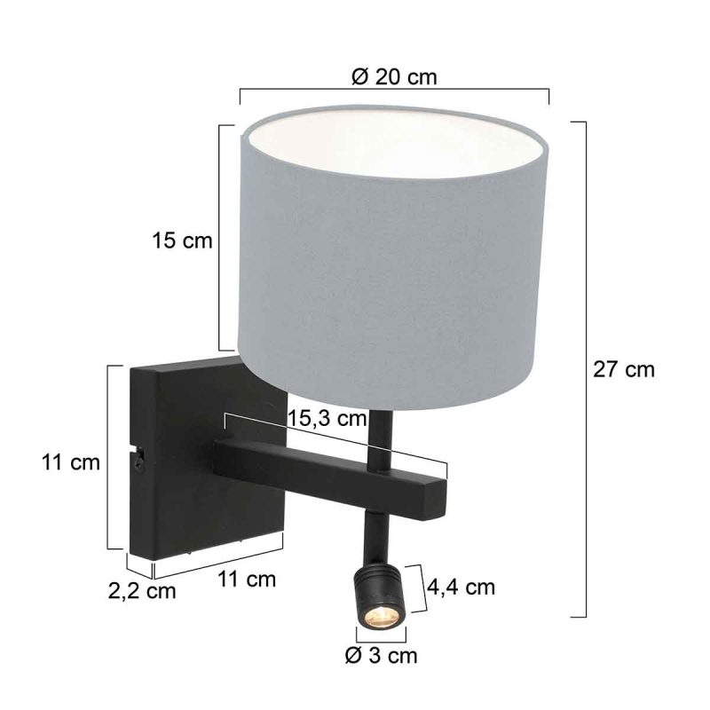 Klein wandlampje met leeslamp Steinhauer Stang - Afbeelding 6