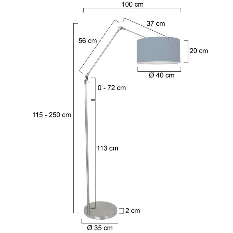 Knikbare moderne vloerlamp Steinhauer Prestige chic - Afbeelding 6