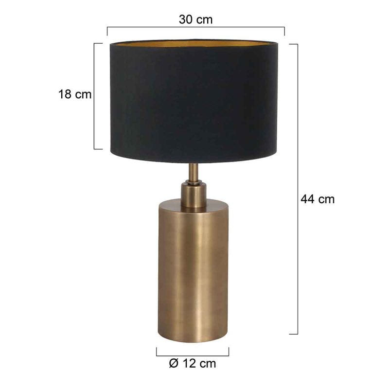 Korte buis tafellamp klassiekek Steinhauer Brass - Afbeelding 6