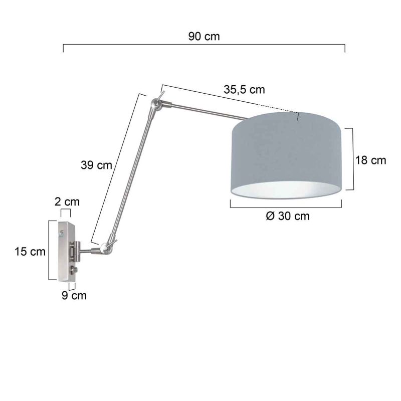 Metalen wandlamp verstelbaar Steinhauer Prestige chic - Afbeelding 7