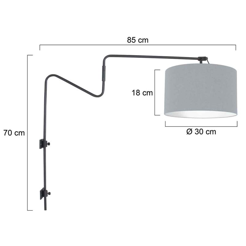 annelighting-wandlamp-linstrom-zwart-linnenmetaal-schemerlamp-e27-3949zw-1