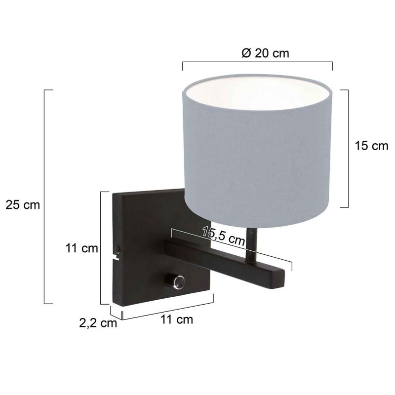 Moderne kleine wandlamp Steinhauer Stang - Afbeelding 6