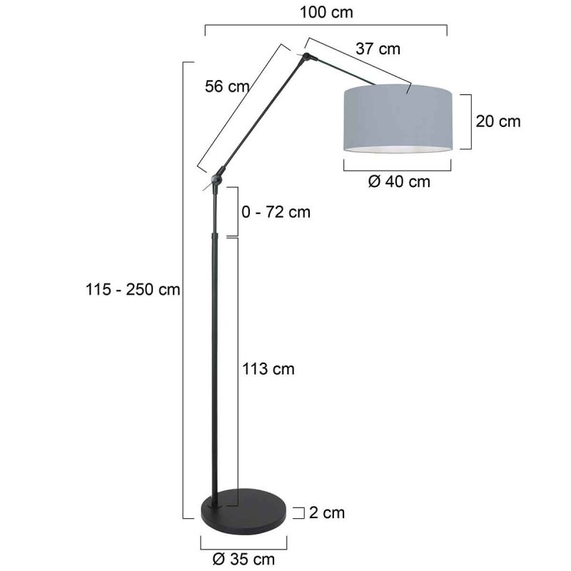 Moderne vloerlamp knikbaar Steinhauer Prestige chic - Afbeelding 6
