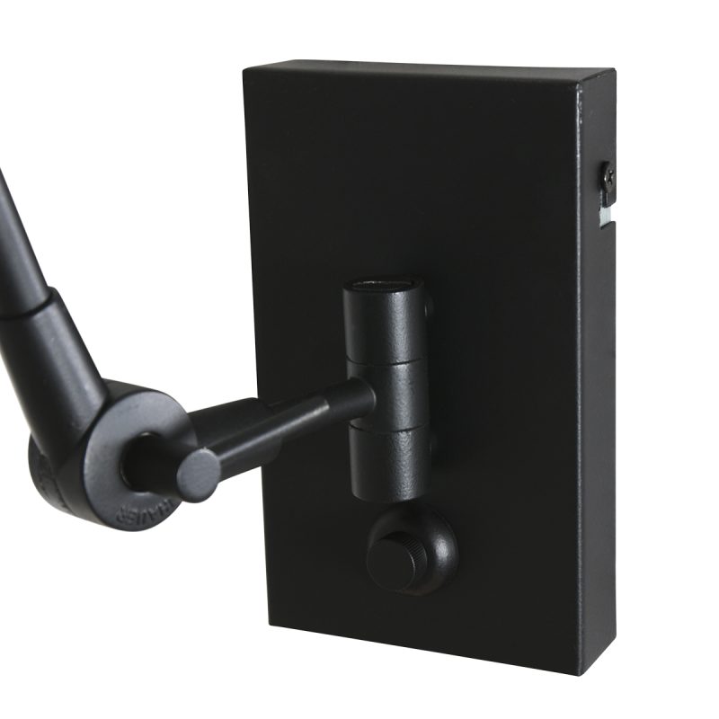 Moderne zwarte wandlamp met rieten kap Steinhauer Prestige chic - Afbeelding 11
