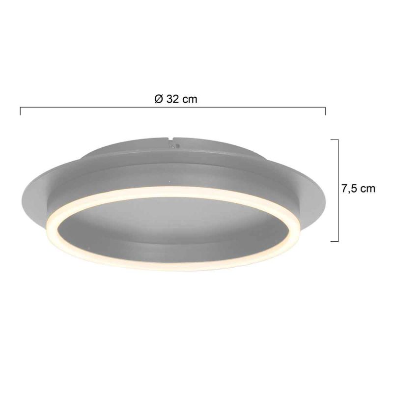 Stalen plafondlamp Steinhauer Ringlux - Afbeelding 2