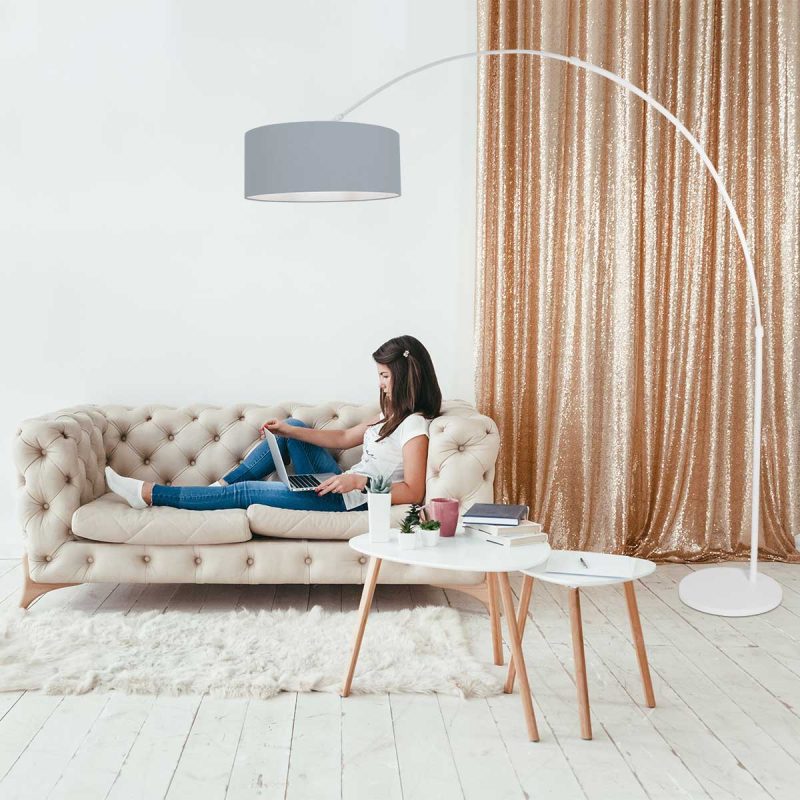 Witte boog vloerlamp Steinhauer Sparkled light - Afbeelding 3