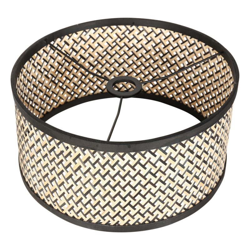 Zwarte design tafellamp met rieten lampenkap Steinhauer Stang - Afbeelding 6