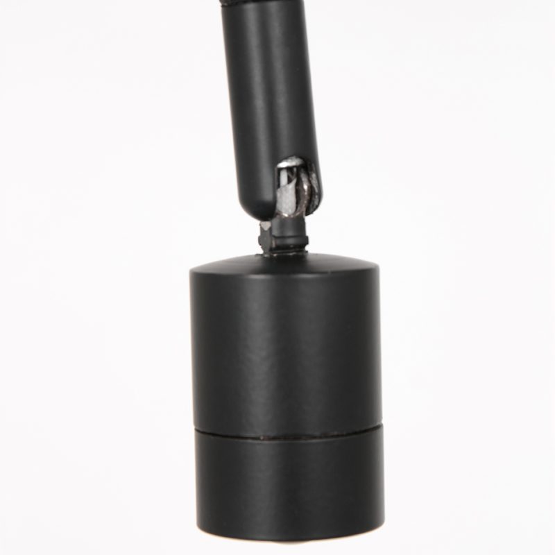 Zwarte moderne vloerlamp met leeslamp en rieten kap Steinhauer Stang - Afbeelding 11