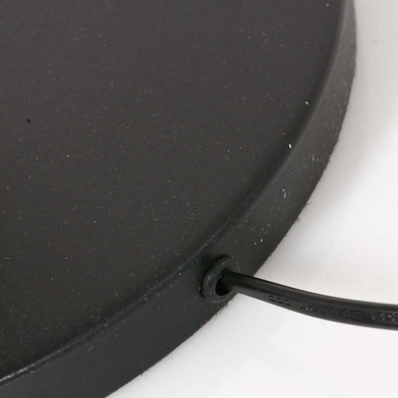 Zwarte moderne vloerlamp met leeslamp en rieten kap Steinhauer Stang - Afbeelding 14