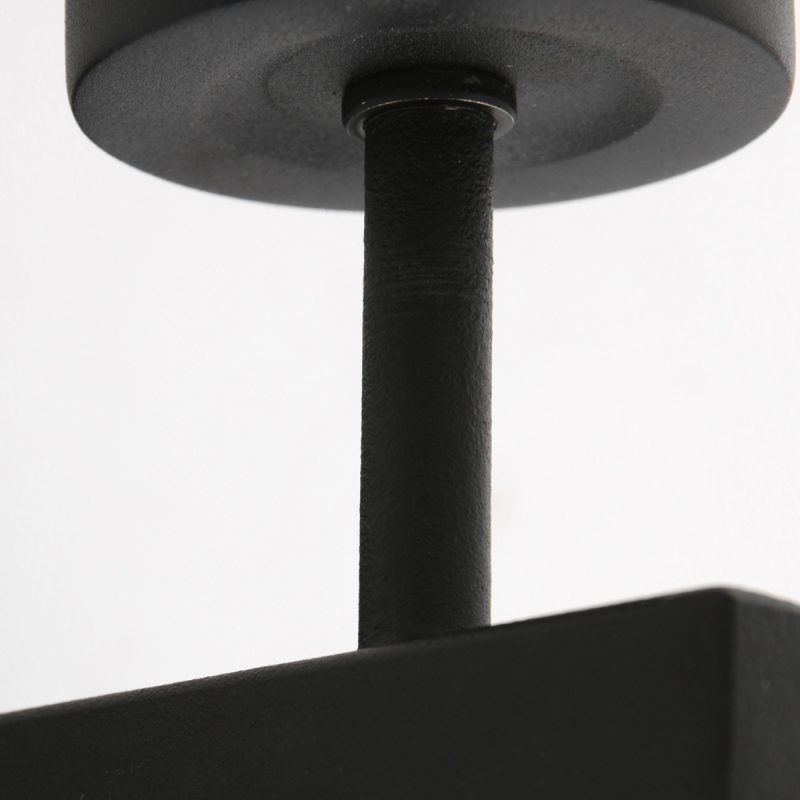 Zwarte moderne wandlamp met rieten kap Steinhauer Stang - Afbeelding 11